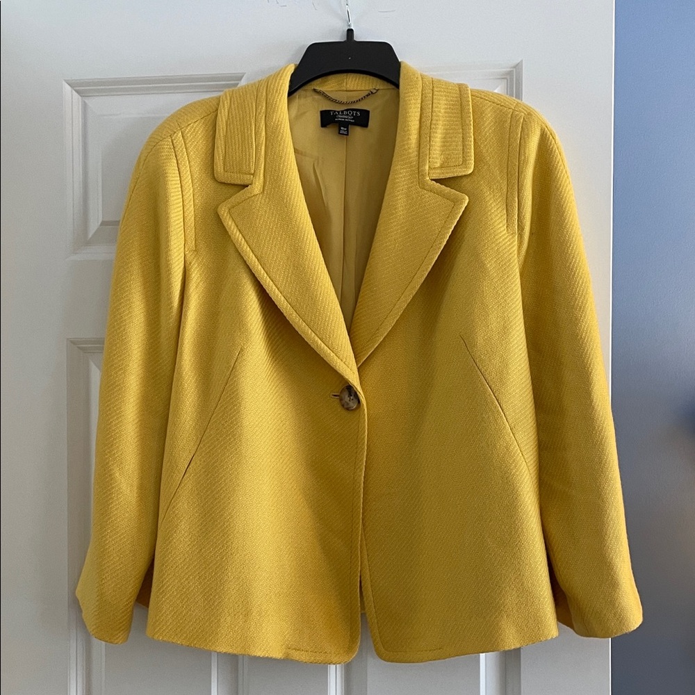 Talbots Vibrant Yellow Blazer